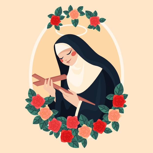 Free vector santa rosa de lima illustration