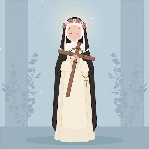 Free vector santa rosa de lima illustration