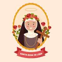 Vettore gratuito illustrazione di santa rosa de lima