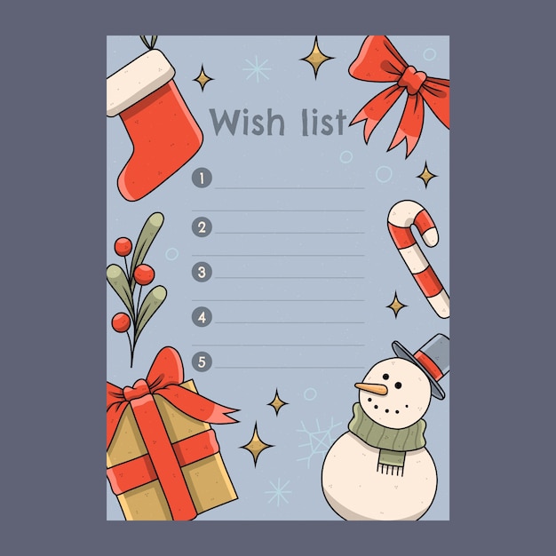 Santa wishes letter template