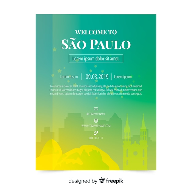 Free vector sao paulo flyer template