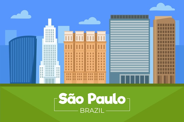 São paulo skyline illustration