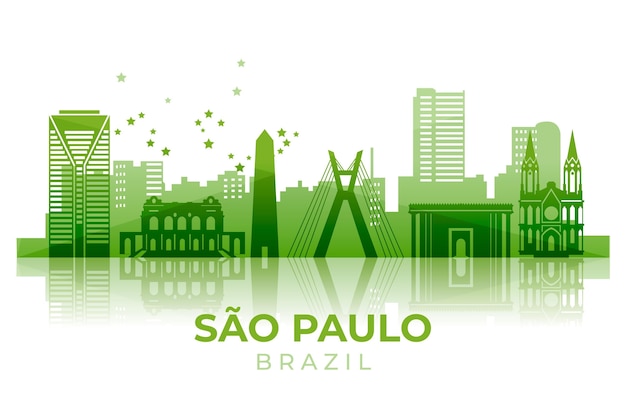 Бесплатное векторное изображение Сан-паулу - линия горизонта