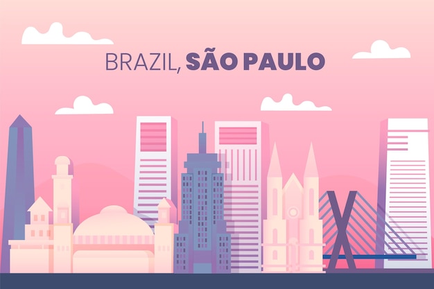 Free vector são paulo skyline