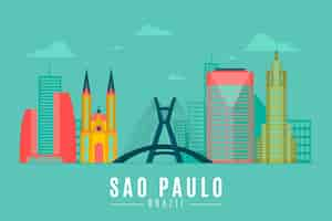 Free vector sao paulo skyline