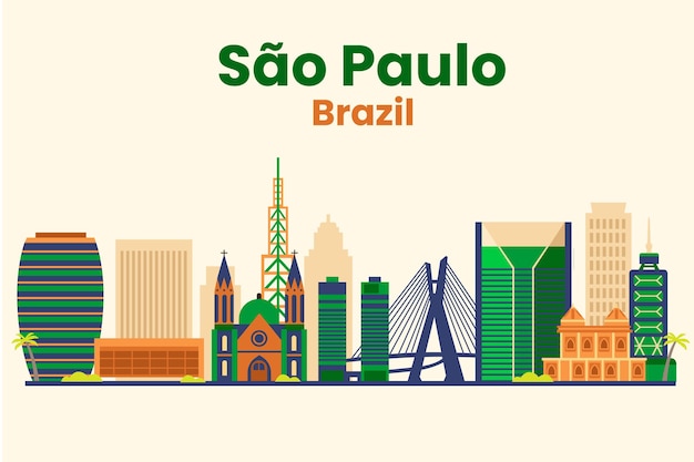 Free vector sao paulo skyline