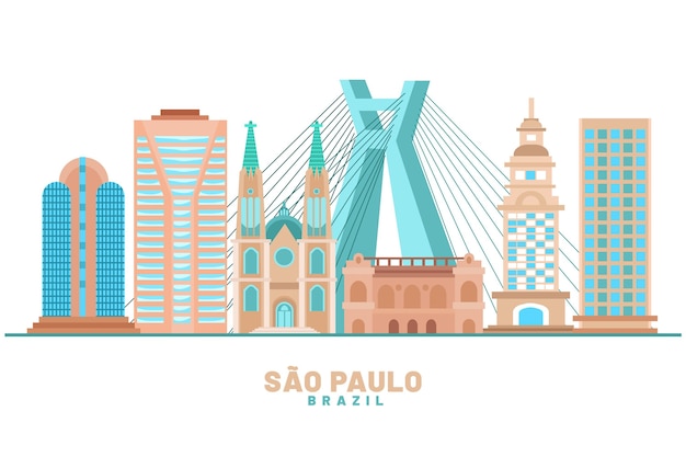 Free vector sao paulo skyline