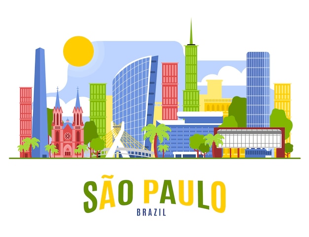 Free vector sao paulo skyline