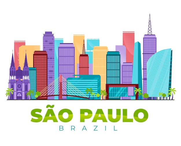 Free vector sao paulo skyline