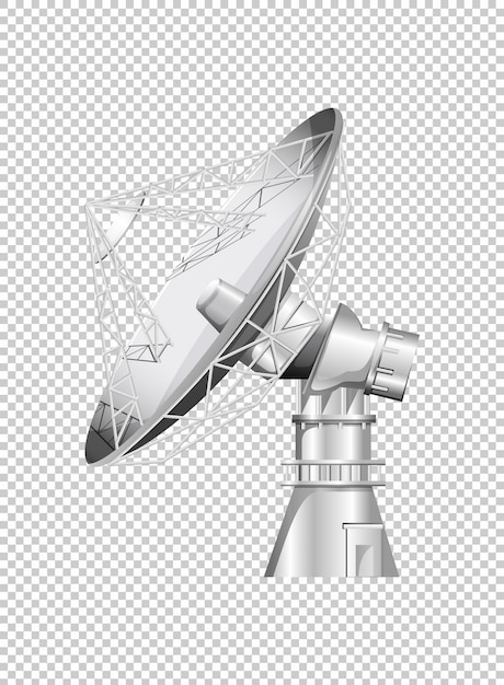 Parabola satellitare su sfondo trasparente