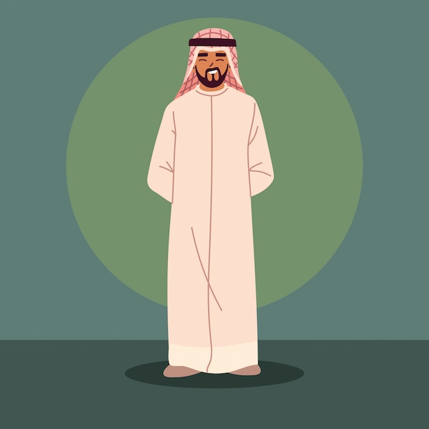 サウジアラビアのアラブ人 プレミアムベクター