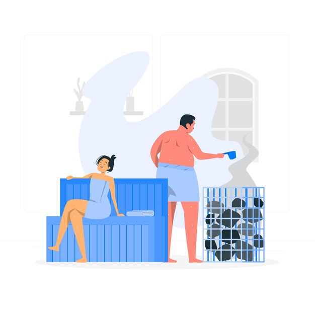 Sauna concept illustration