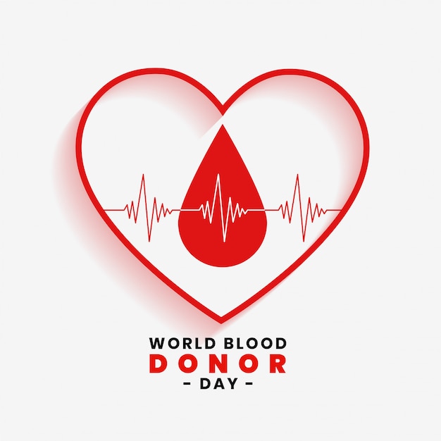 Бесплатное векторное изображение Сохранить концепцию крови к всемирному дню донора