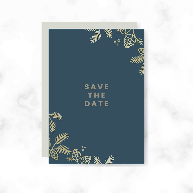 Free vector save the date card vector