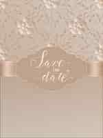 Free vector save the date card with elegant ornaments