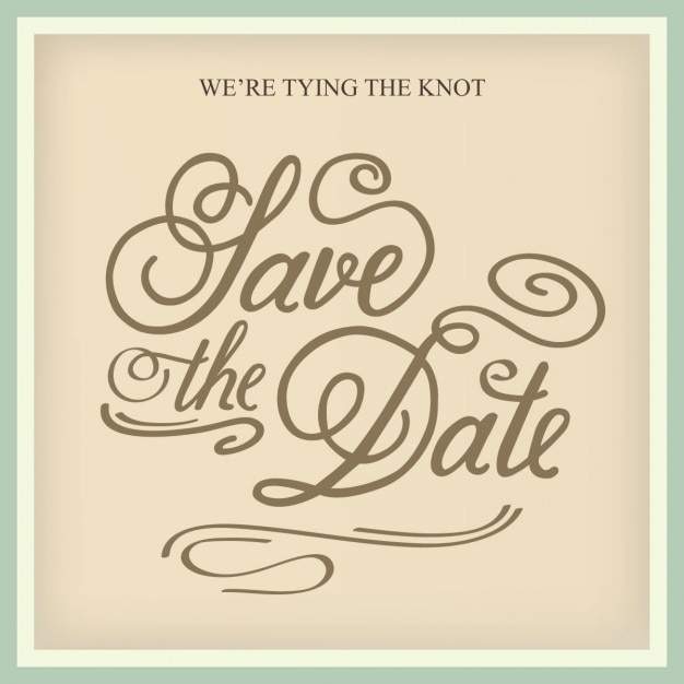 Free vector save the date card