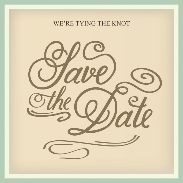 Free Vector save the date card