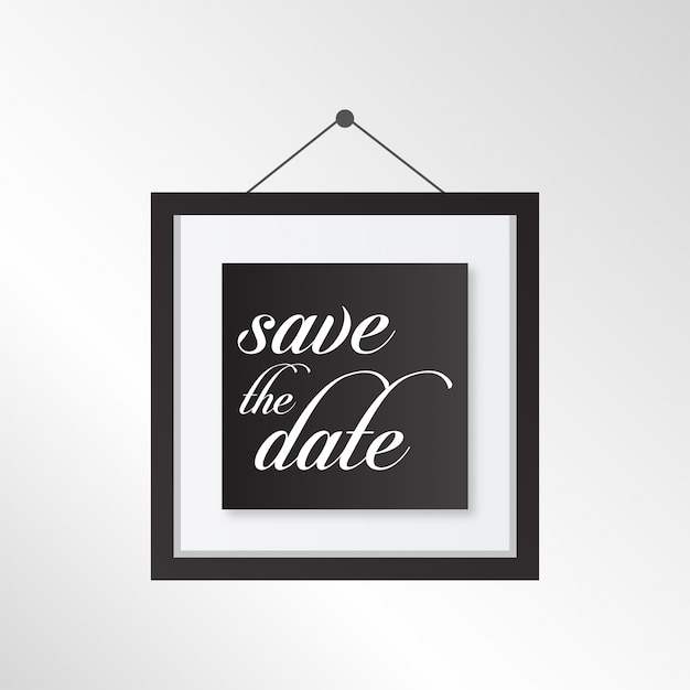 Free vector save the date frame template