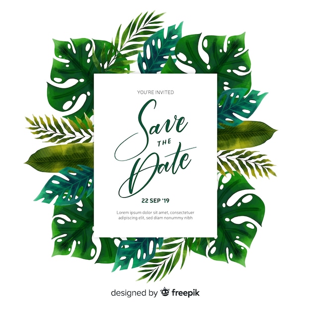 Save the date invitation card template