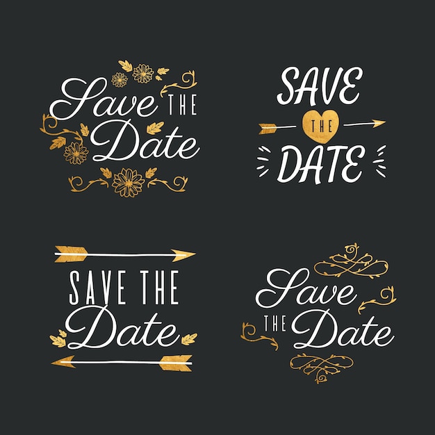 Save the date lettering collection