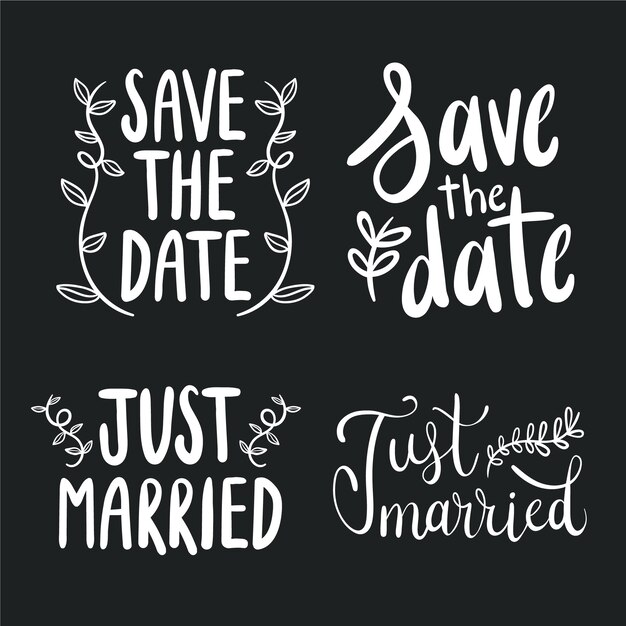 Save the date lettering collection