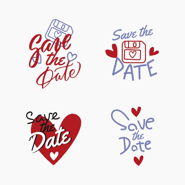 Save the date lettering concept
