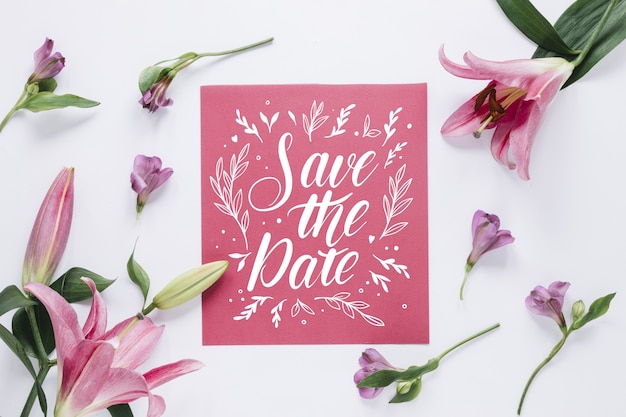 Save the date lettering design