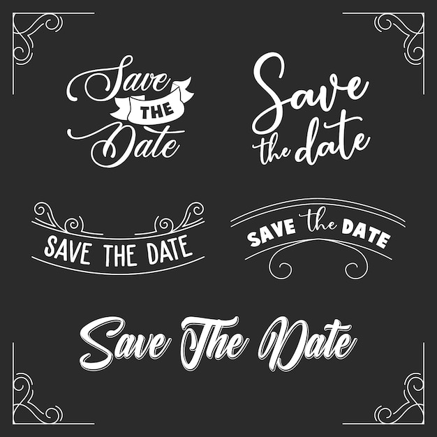 Save the date lettering set