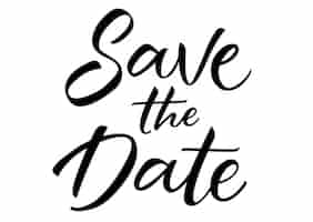 Free vector save the date lettering