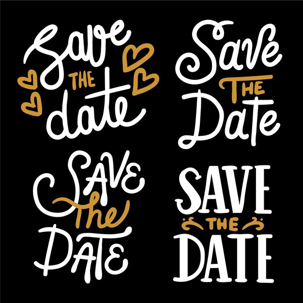 Save the date lettering