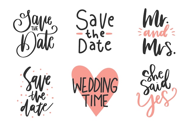 Save the date lettering