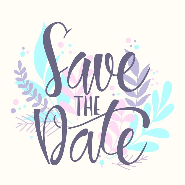 Save the date lettering