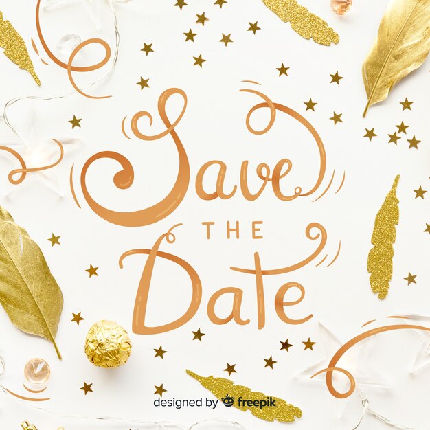 Save the date lettering