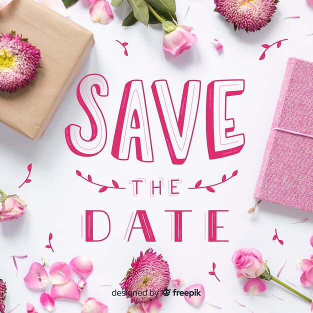 Save the date lettering