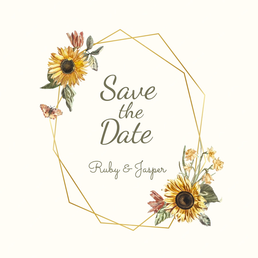 Free Vector | Save the date wedding invitation mockup vector