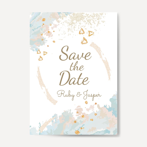 Save the date wedding invitation vector