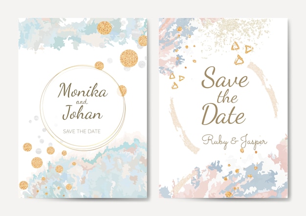 Save the date wedding invitation vector