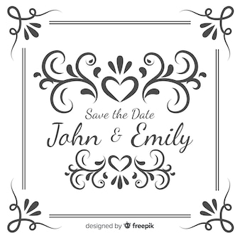 Save the date wedding invitation