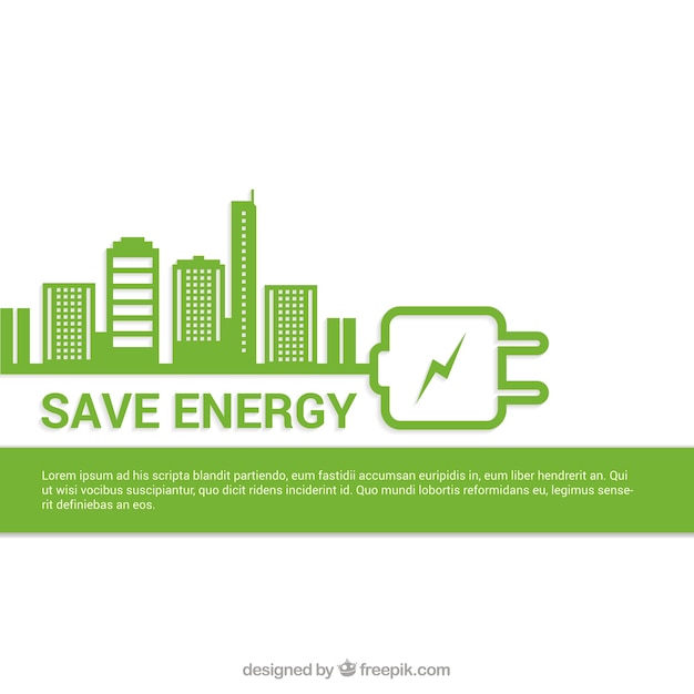 Free vector save energy background