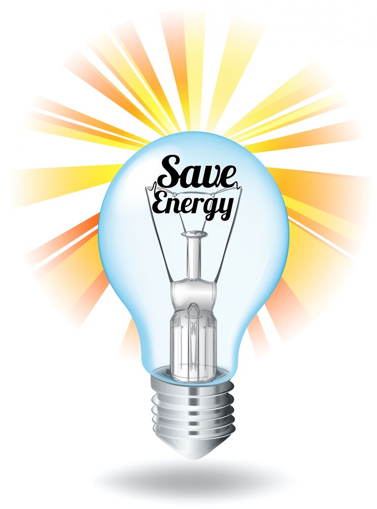 मुफ़्त वेक्टर save energy theme with lightbulb