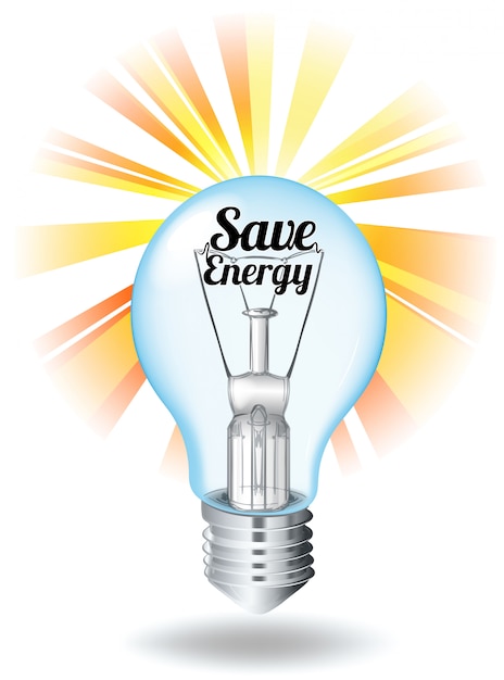 電球でエネルギーを節約するテーマ