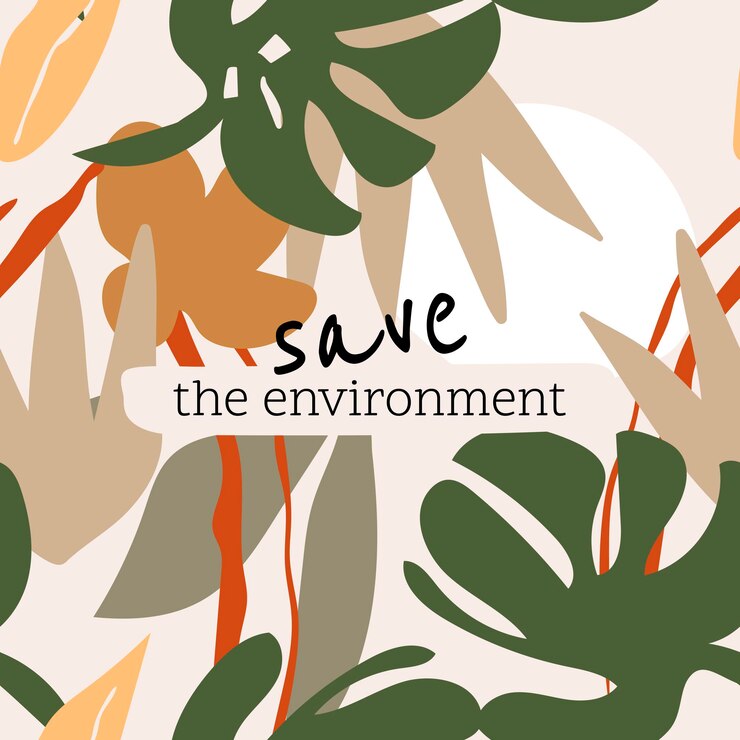 Free Vector save the environment post template for instagram vector