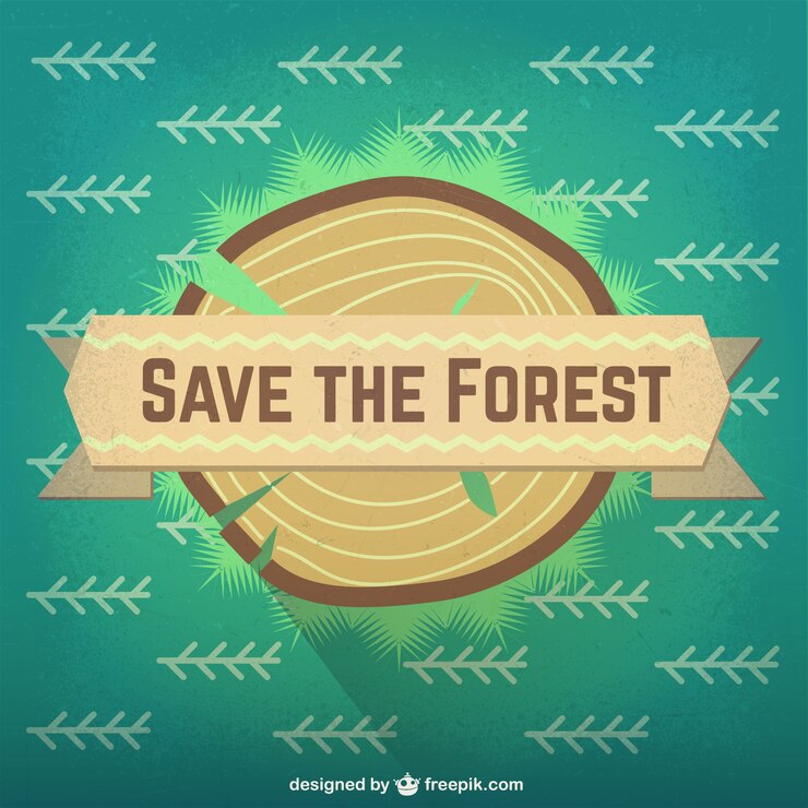 Free Vector save the forest