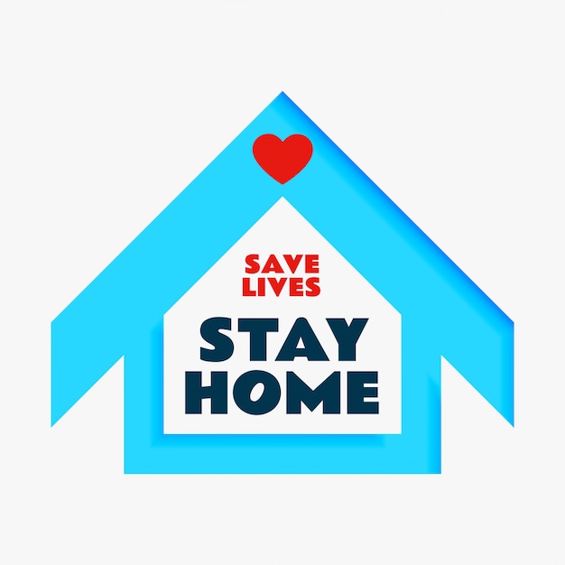 Free vector save lives and stay home poster design