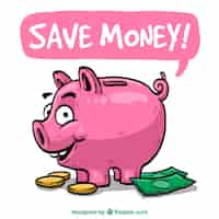 Free vector save money illustration