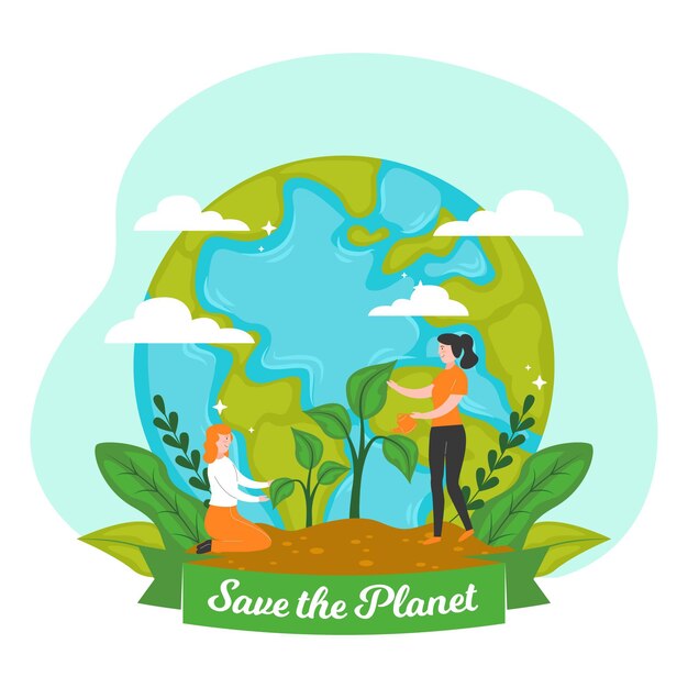 Save the planet concept