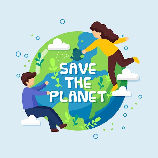 Save the planet concept