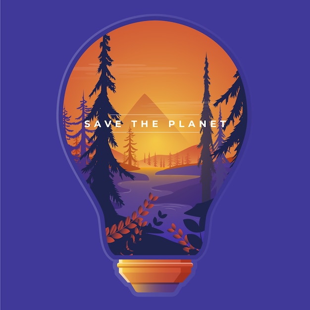 Save the planet concept