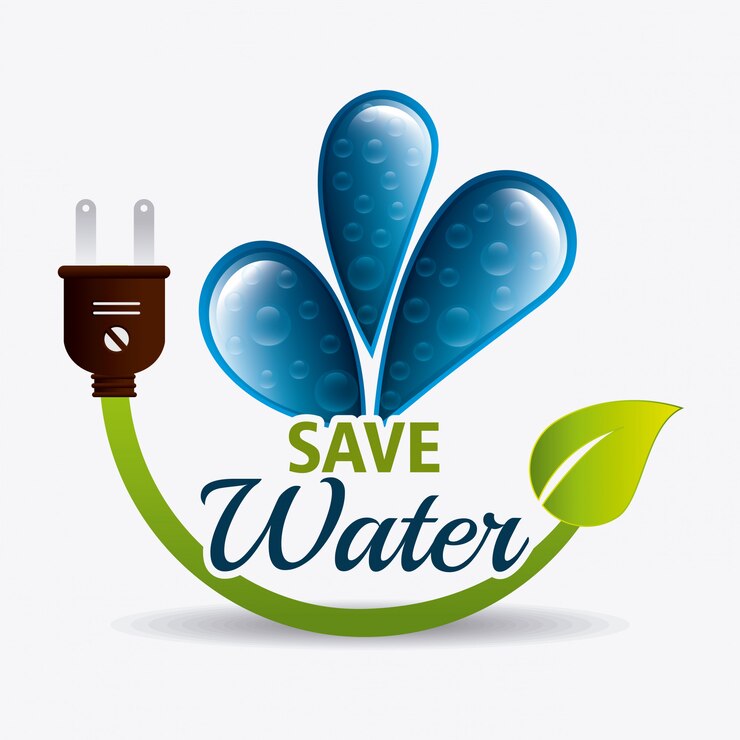 Free Vector save water ecology