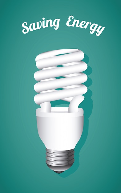 экономия энергии, лампа на синем